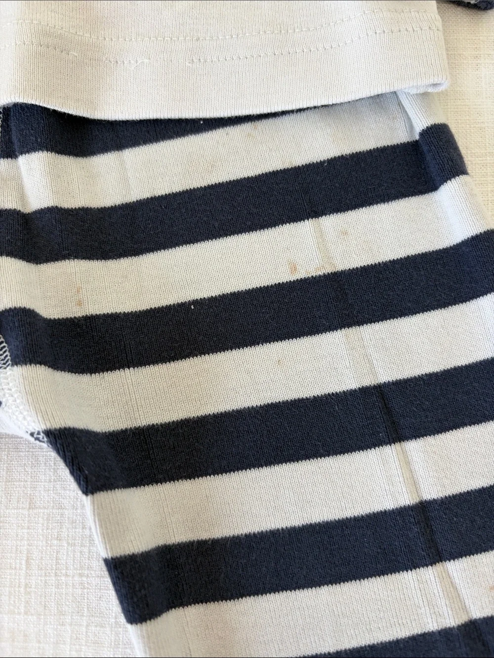 Hanna Andersson Navy and White Stripe Olaf Pajama Set 90cm / 3T
